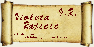 Violeta Rajičić vizit kartica